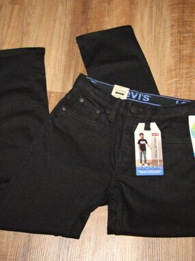 NWT Boy's SIZE 10R Levi's Black 502 Regular Taper Stretch Jeans